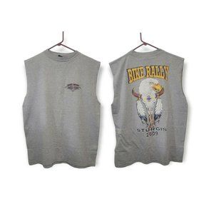 Sturgis Bike Week Motorcycle Rally 2009 L T-shirt Bald Eagle Biker Sleeveless